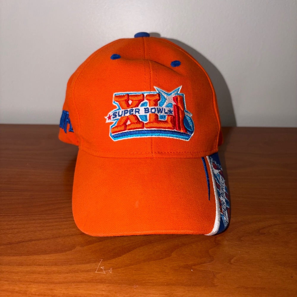 NFL Super Bowl XLI 2007 South Florida Orange Embroidered Adjustable Hat Cap